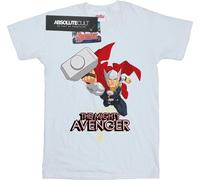 Marvel - "The Mighty Avenger" T-shirt pour garçon BI2914 (128) (Blanc)