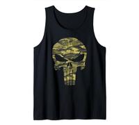 Marvel The Punisher Camo Skull Symbol Débardeur