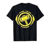 Marvel Thor Find Your Power Yellow Logo T-Shirt