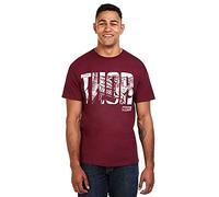 Marvel Thor Text T-Shirt, Rouge (Garnet Gar), (Taille Fabricant: Medium) Homme