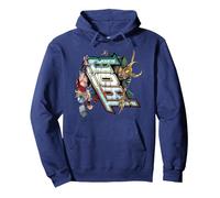 Marvel Thor vs. Loki Comic Book Sweat à Capuche, Unisexe pour Adultes, Bleu Marine, L