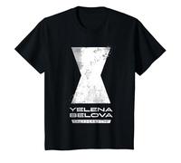 Marvel Thunderbolts Yelena Belova Black Widow Logo T-Shirt, Enfant, Noir, 3 Ans