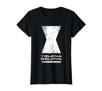 Marvel Thunderbolts Yelena Belova Black Widow Logo T-Shirt, Femme, Noir, XS