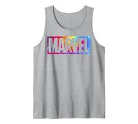 Marvel Tie Dye Box Logo Typographic Débardeur, Homme, Gris Chiné, L