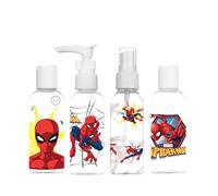 MARVEL - Trousse Avion Spider-Man Transparente - Format Compact pour Cosmétiques Liquides - Idée Cadeau Rangement Ludique - Flacon Inclus - Accessoire Voyage Adapté Aux Enfants Officiel Marvel
