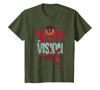 Marvel Universe The Vision T-Shirt, Enfant, Olive, 3 Ans