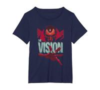Marvel Universe The Vision T-Shirt, Femme Grandes Tailles, Bleu Marine, 4X