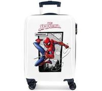 Marvel Spiderman Action Valise Trolley Cabine Bleu 37x55x20 cms Rigide ABS Serrure à combinaison 34L 2,6Kgs 4 roues doubles Bagage à main