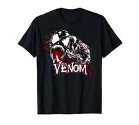 Marvel Venom Character Profile Scratch Badge T-Shirt