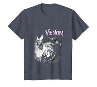 Marvel Venom City Shadows T-Shirt, Enfant, Bleu Chiné, 8 Ans