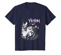 Marvel Venom City Shadows T-Shirt, Enfant, Bleu Marine, 10 Ans