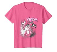 Marvel Venom City Shadows T-Shirt, Enfant, Rose Chiné, 2 Ans