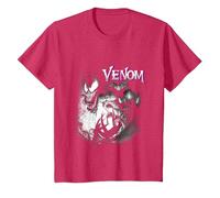 Marvel Venom City Shadows T-Shirt, Enfant, Rouge Chiné, 2 Ans