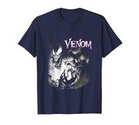 Marvel Venom City Shadows T-Shirt, Homme, Bleu Marine, 5XL