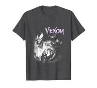 Marvel Venom City Shadows T-Shirt, Homme, Chiné Foncé, 5XL