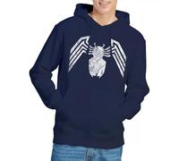 Marvel Venom Emblem Sweat à Capuche Unisexe, Bleu Marine, Taille S