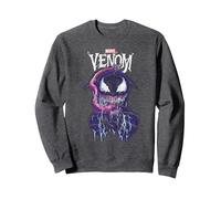 Marvel Venom Grin Darks Sweatshirt, Unisexe pour Adultes, Chiné Foncé, XXL