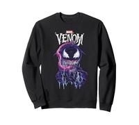 Marvel Venom Grin Darks Sweatshirt, Unisexe pour Adultes, Noir, L