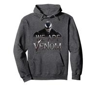 Marvel Venom We are Venom Big Grin Sweat à Capuche, Unisexe pour Adultes, Chiné Foncé, M