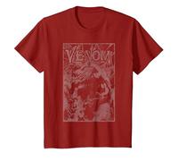 Marvel Venom Web Darks T-Shirt, Enfant, Canneberge, 3 Ans