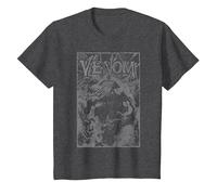 Marvel Venom Web Darks T-Shirt, Enfant, Chiné Foncé, 2 Ans