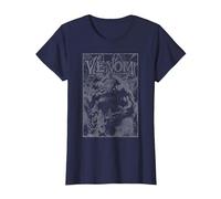 Marvel Venom Web Darks T-Shirt, Femme, Bleu Marine, XL