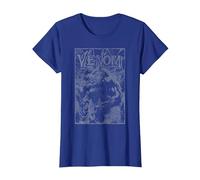 Marvel Venom Web Darks T-Shirt, Femme, Bleu Royal, L