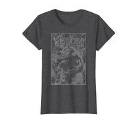 Marvel Venom Web Darks T-Shirt, Femme, Chiné Foncé, XL