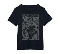 Marvel Venom Web Darks T-Shirt, Femme Grandes Tailles, Noir, 5X
