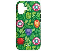 Marvel We are Groot Avengers & Spider-Man Symbols and Leaves Coque pour iPhone 16