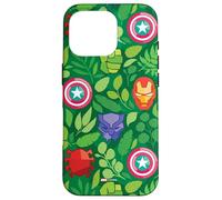 Marvel We are Groot Avengers & Spider-Man Symbols and Leaves Coque pour iPhone 16 Pro