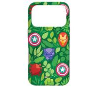 Marvel We are Groot Avengers & Spider-Man Symbols and Leaves Coque pour iPhone 17 Pro