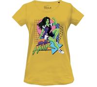 Marvel WOSHEHUTS006 T-Shirt, Jaune, L Femme
