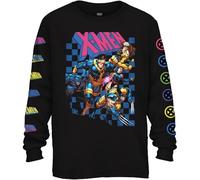 Marvel X-Men 90's Group T-shirt à manches longues pour adulte, noir, Taille L