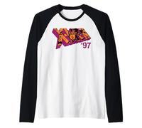 Marvel X-Men '97 Face Portraits on Classic X-Men Logo Manche Raglan