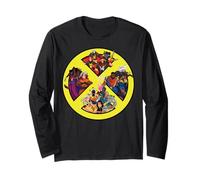 Marvel X-Men '97 Hero Groups Inside Bold Classic X-Men Logo Manche Longue