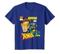 Marvel X-Men Cyclops Mutant T-Shirt Style Bande dessinée Vieilli T-Shirt, Enfant, Bleu Royal, 12 Ans