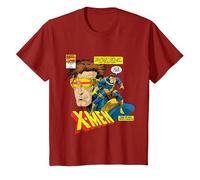 Marvel X-Men Cyclops Mutant T-Shirt Style Bande dessinée Vieilli T-Shirt, Enfant, Canneberge, 6 Ans