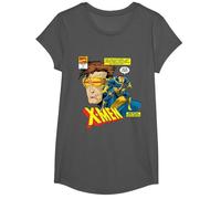 Marvel X-Men Cyclops Mutant T-Shirt Style Bande dessinée Vieilli T-Shirt, Fille, Asphalte, M