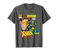 Marvel X-Men Cyclops Mutant T-Shirt Style Bande dessinée Vieilli T-Shirt, Homme, Asphalte, 6XL
