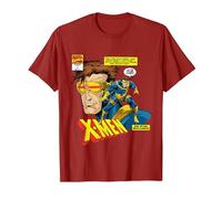 Marvel X-Men Cyclops Mutant T-Shirt Style Bande dessinée Vieilli T-Shirt, Homme, Canneberge, M