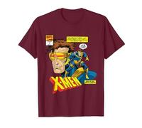 Marvel X-Men Cyclops Mutant T-Shirt Style Bande dessinée Vieilli T-Shirt, Homme, Marron, M