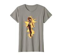 Marvel X-Men Phoenix on Fire T-Shirt, Femme, Ardoise, S