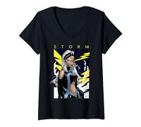 Marvel X-Men Storm Boltage Voltage Poster T-Shirt avec Col en V
