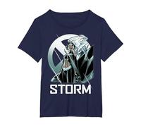 Marvel X-Men Storm The Calm Before Profile T-Shirt, Femme Grandes Tailles, Bleu Marine, 4X