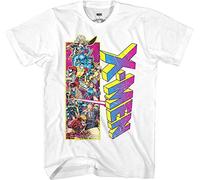Marvel X-Men Team Wolverine Gambit Rogue Cyclopes 90's T-Shirt pour Homme, Blanc, Taille M