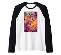 Marvel X-Men Wolverine and Kitty Pryde Fighting Sentinels Manche Raglan