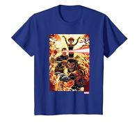 Marvel X-Men Wolverine Cyclops Jean Grey T-Shirt, Enfant, Bleu Royal, 2 Ans