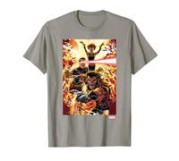 Marvel X-Men Wolverine Cyclops Jean Grey T-Shirt, Homme, Ardoise, S