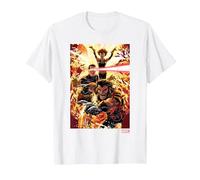 Marvel X-Men Wolverine Cyclops Jean Grey T-Shirt, Homme, Blanc, S